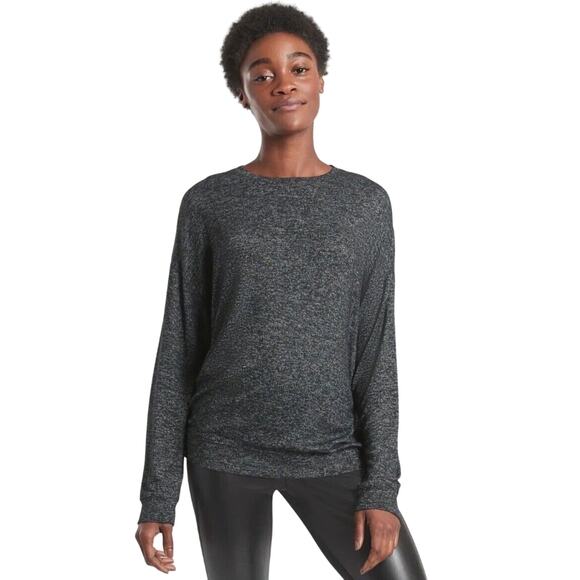 ATHLETA WOMEN'S LONG SLEEVE CHARCOAL HEATHER MINDFUL SOFT PULLOVER TOP S small - Picture 1 of 9